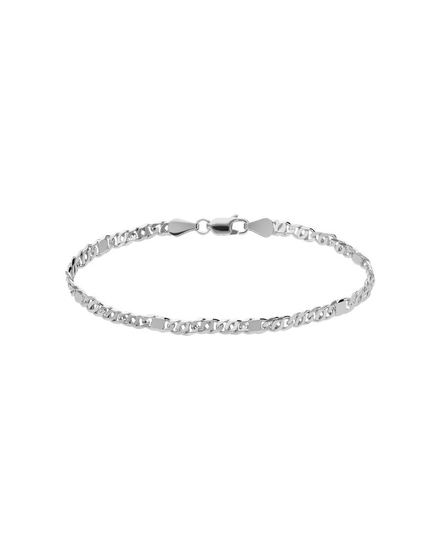 Lucardi Armband 925 Silber silbern 20.0mm Herren