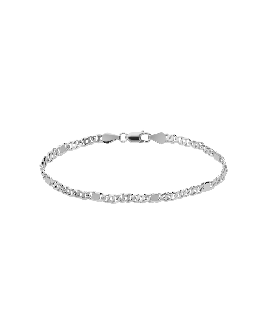 Lucardi Armband 925 Silber silbern 22.0mm Herren