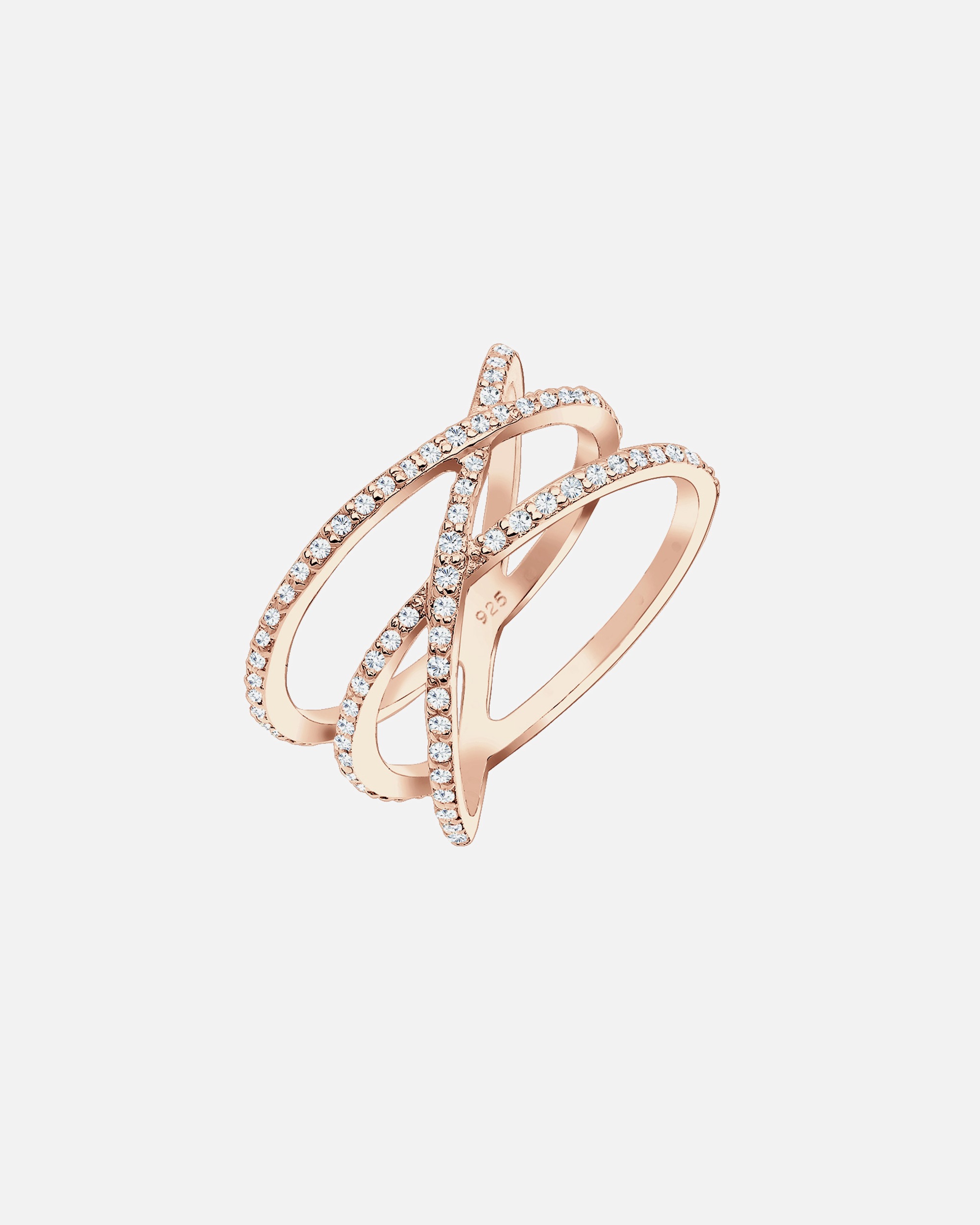 Ring für Weiblich Elli 925 Sterling Silber Zirkonia Wickelring 54