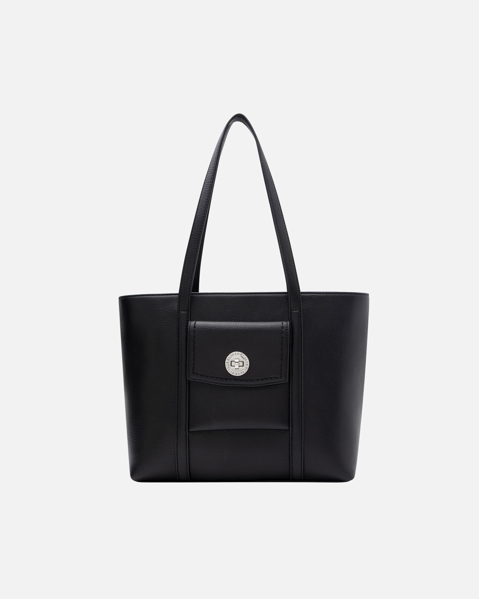 Clutch für Weiblich L.CREDI Pelagia Shopper schwarz