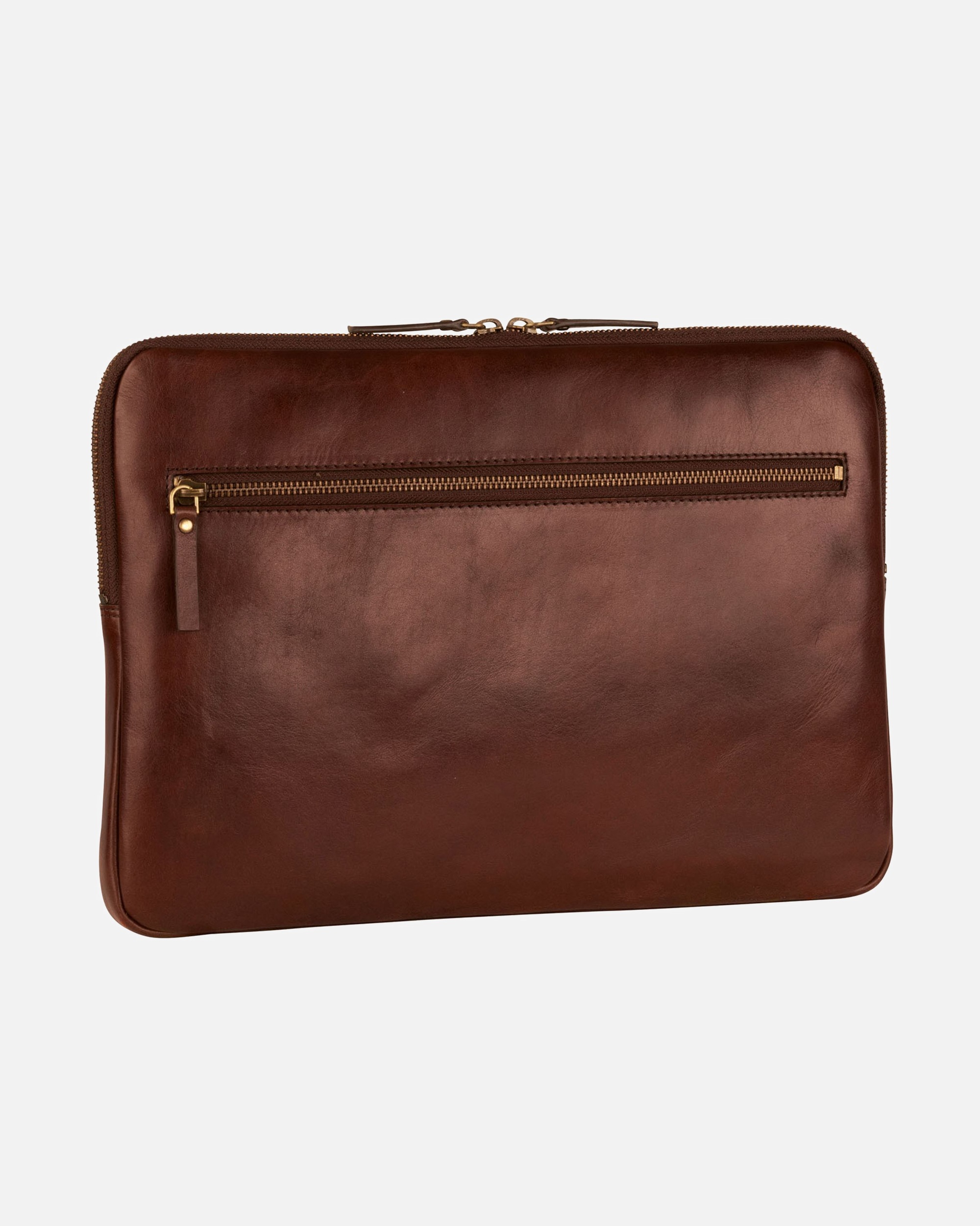 Schutzhülle für Männlich Leonhard Heyden Cambridge Laptophülle Leder 35 cm rotbraun