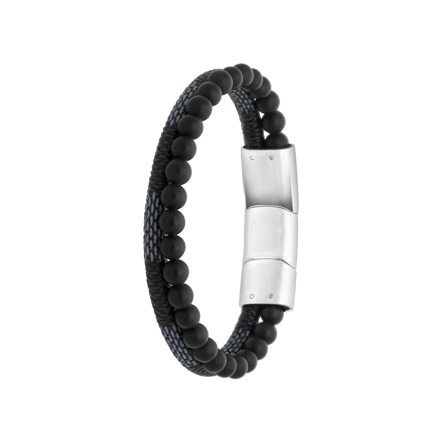 Lucardi Armband Leder silbern 22.0mm Damen