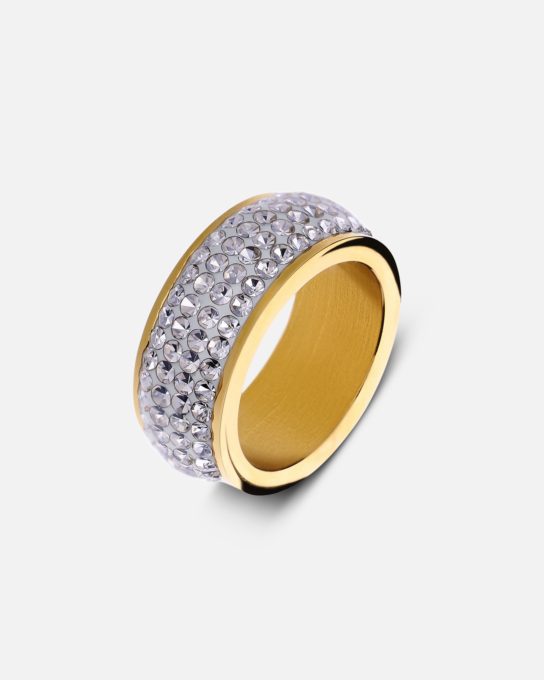 Ring für Weiblich Lucardi Ring Stahl Gold - 50mm