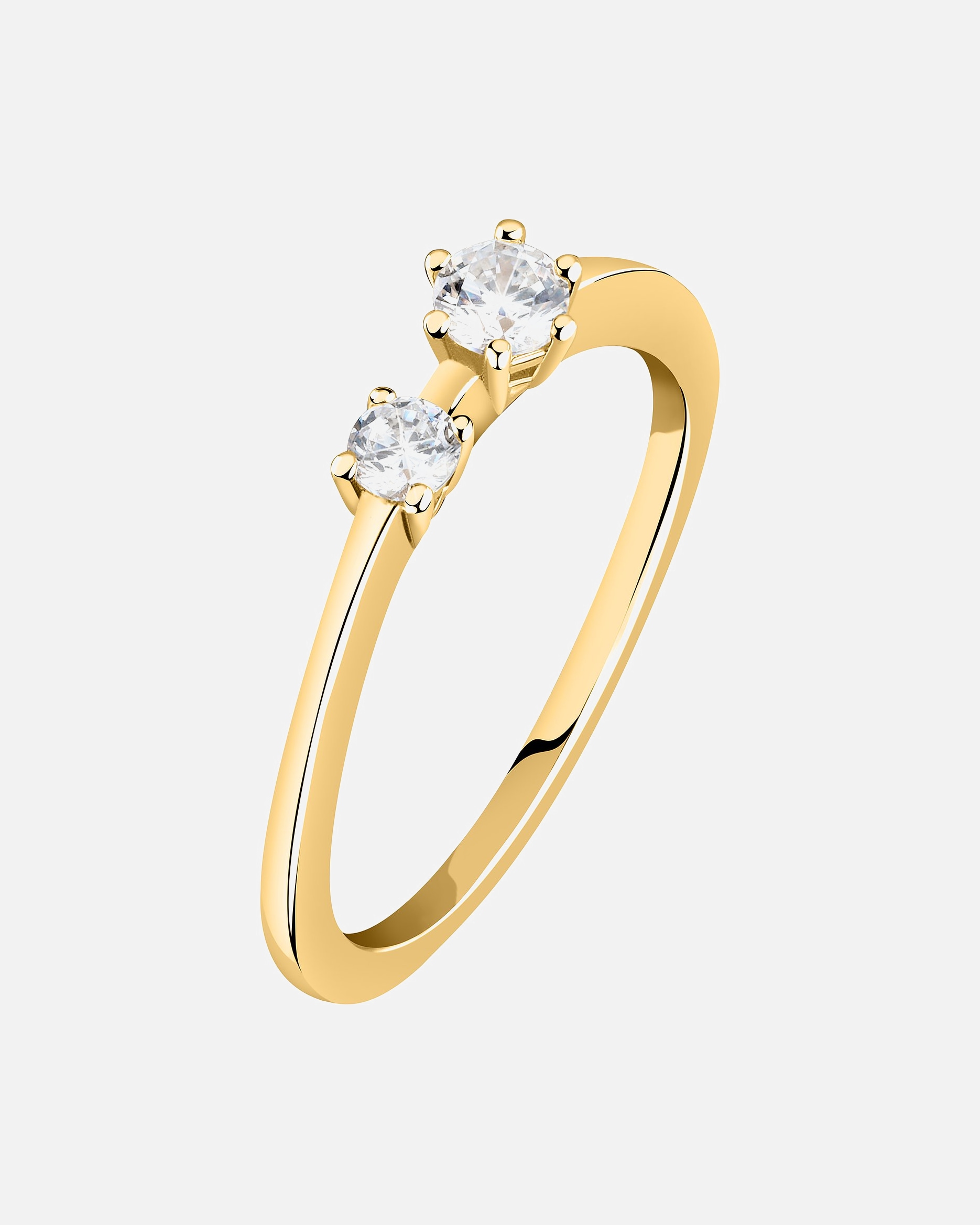 Ring für Weiblich Live Diamond Damenring 375er Gelbgold, recycelt 58