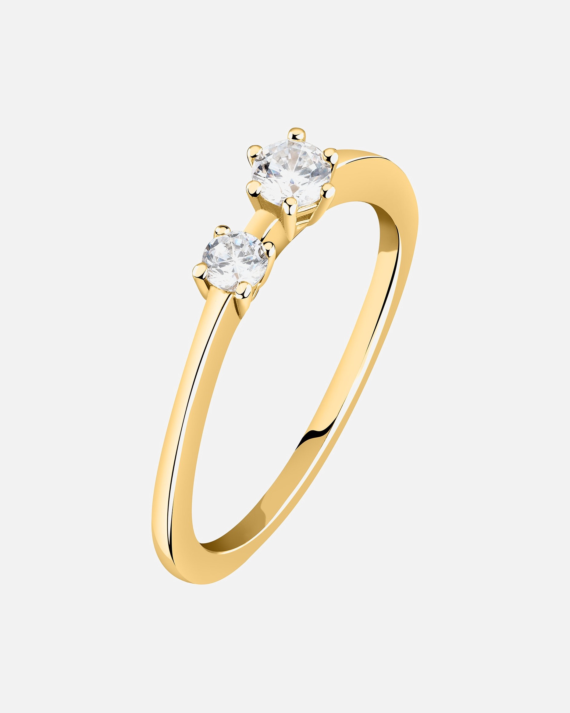 Ring für Weiblich Live Diamond Damenring 375er Gelbgold, recycelt 56