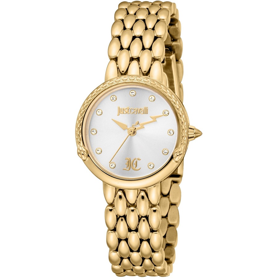 Roberto Cavalli Damenuhr Edelstahl gold, weiß Damen