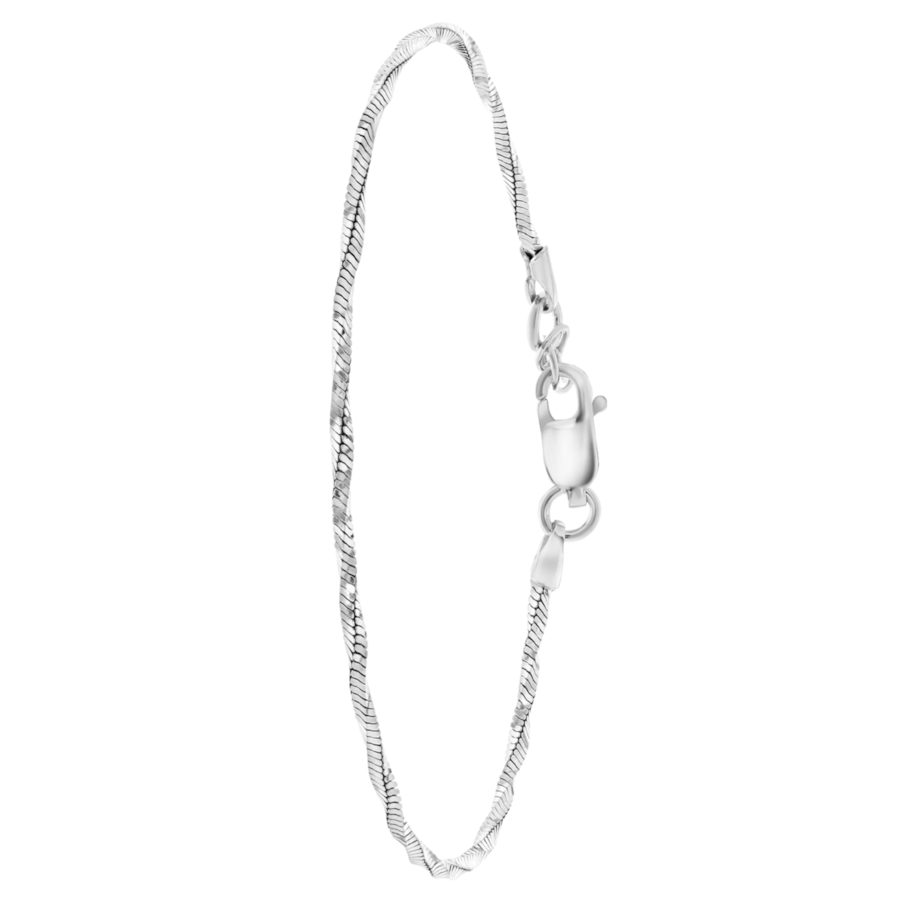 Lucardi Armband 925 Silber silbern 19.0mm Damen