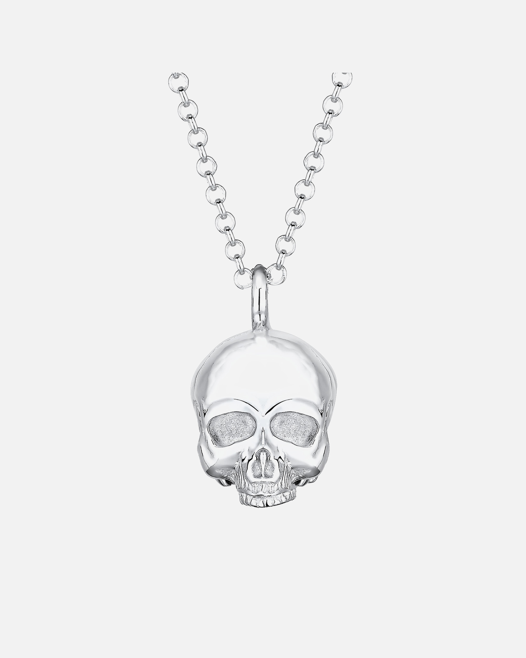 Halskette für Männlich KUZZOI Totenkopf Schädel Gothic 925 Silber 60