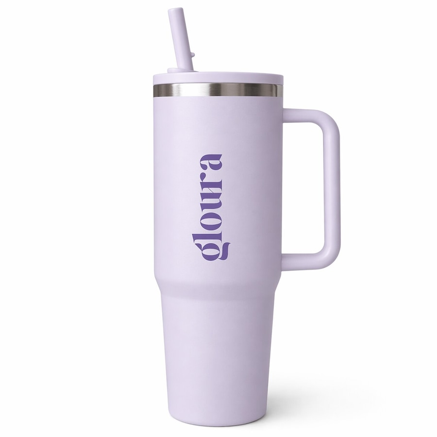 Gloura Thermobecher, Trinkflasche aus Edelstahl, für heiße und kalte Getränke, Sport & Alltag Thermobecher