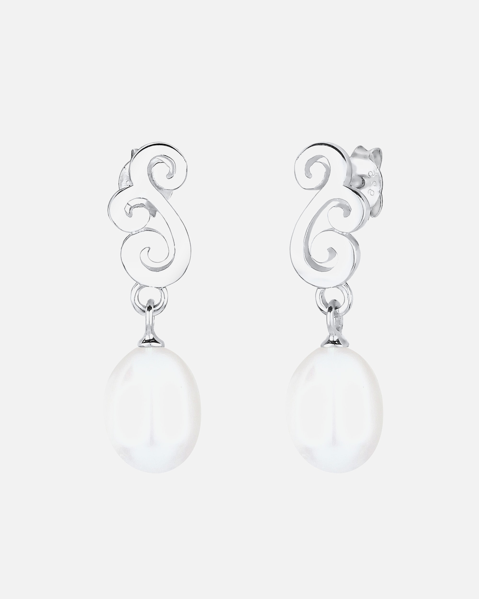 Ohrringe für Weiblich Elli Ornament Glamour Süßwasserzuchtperle 925 Sterling Silber OneSize