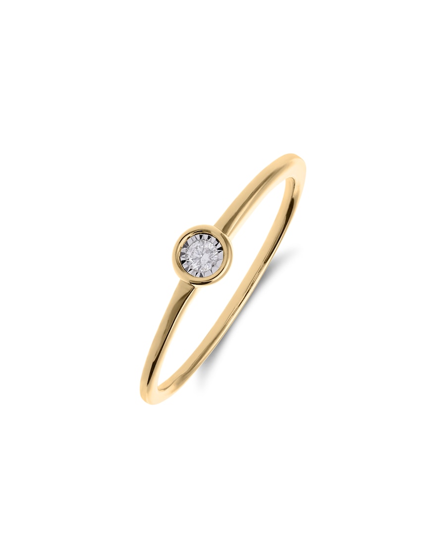 Lucardi Ring 585 Gold - Gelbgold 60mm Damen