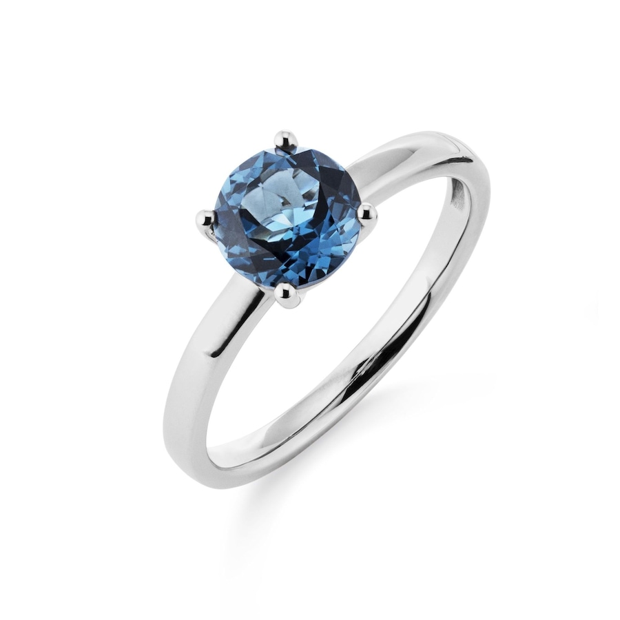 Orolino Ring 585/- Gold Blautopas beh. blau 056 (17,8) Damen