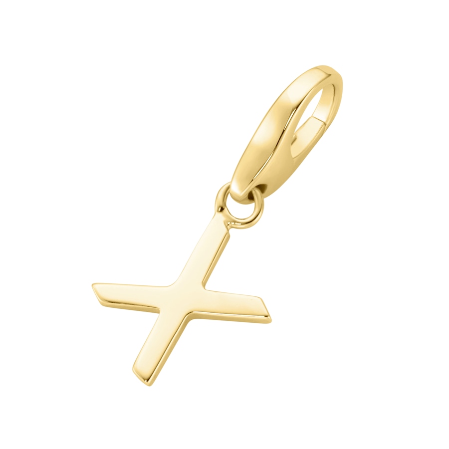 Giorgio Martello Milano Charm Buchstabe X, Silber 925 Gold Damen