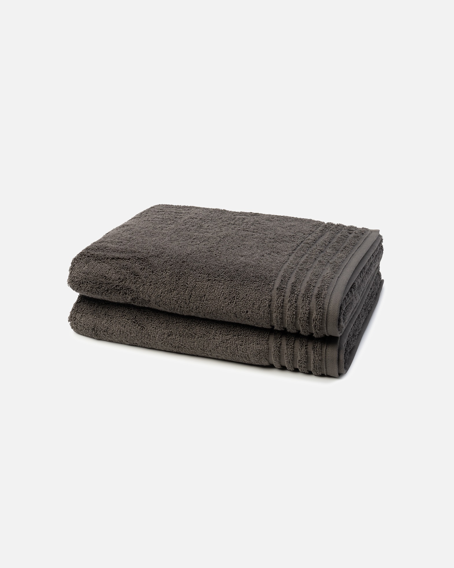Handtuch für Unisex Vossen Vienna Supersoft 2er Set Duschtuch Slate grey