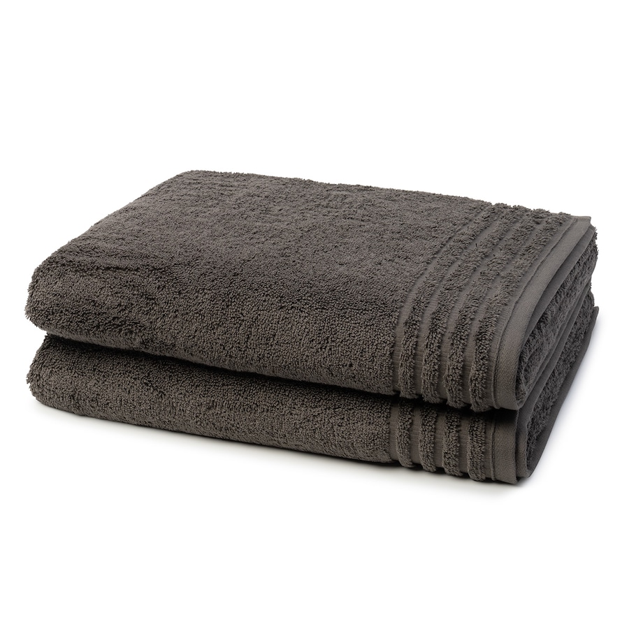 Vossen Vienna Supersoft 2er Set Duschtuch Schwarz