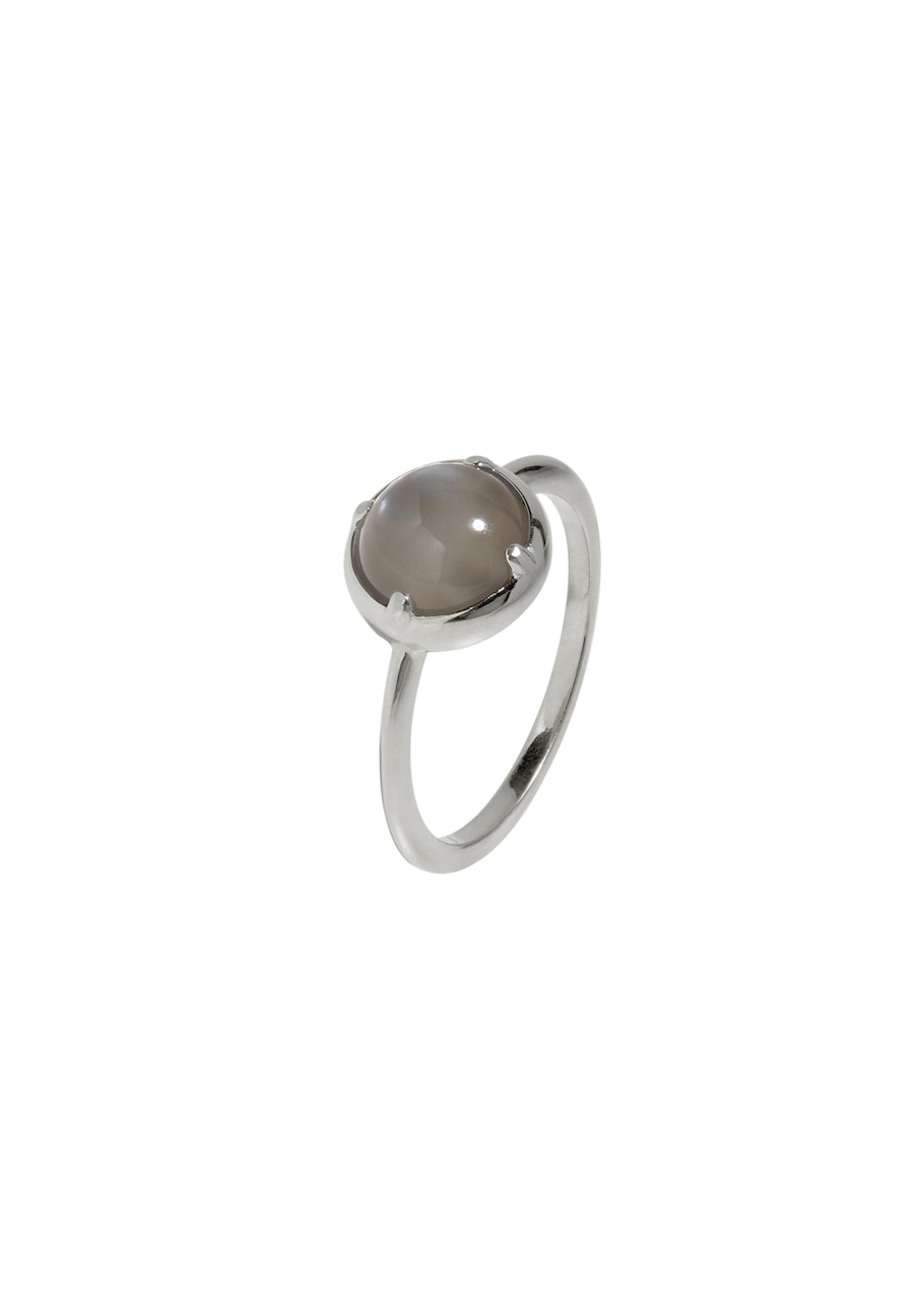 Stilnest Instants of Balance Grauer Mondstein 925 Sterling Silber 64 Damen