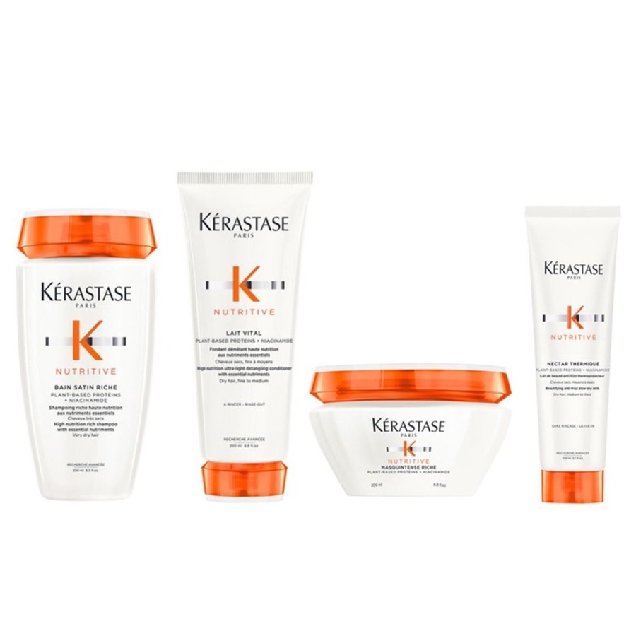 Kérastase Nutritive RICHE 4er Set (Bain / Lait Vital Masque Nectar Thermique) Damen
