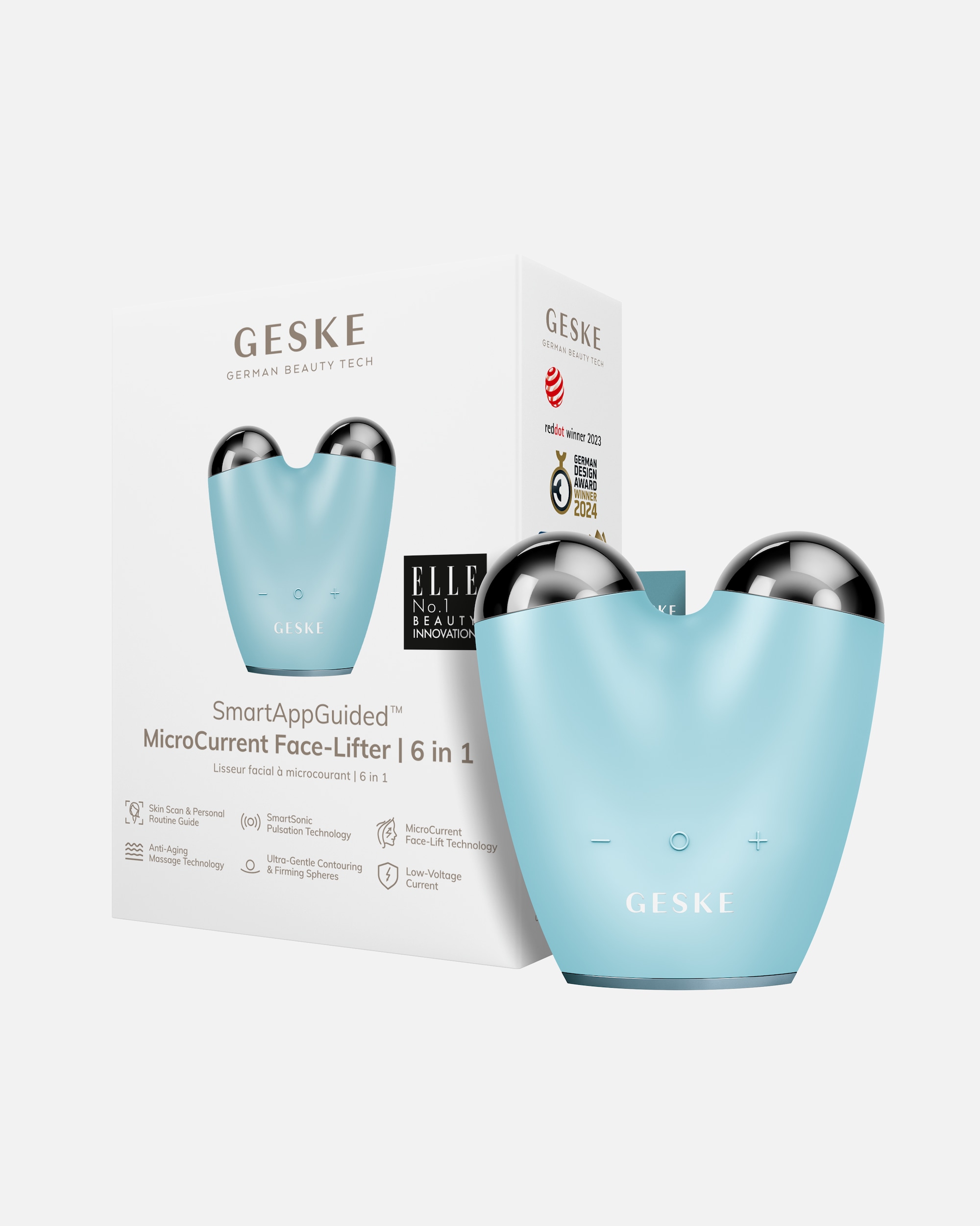 Multifunktionsgerät für Unisex Geske SmartAppGuided™ MicroCurrent Face-Lifter | 6 in 1 Turquoise