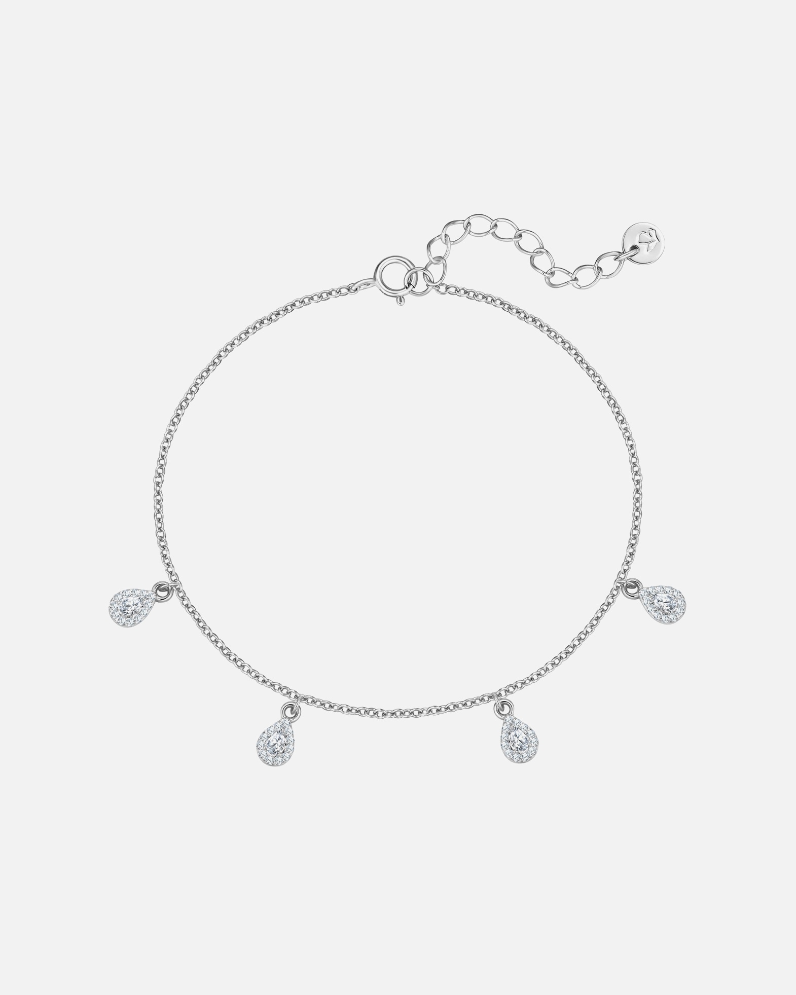 Armband für Weiblich Glanzstücke München Armband Sterling Silber Zirkonia weiß 17,0 cm Basislänge + 3,0 cm Verlängerung