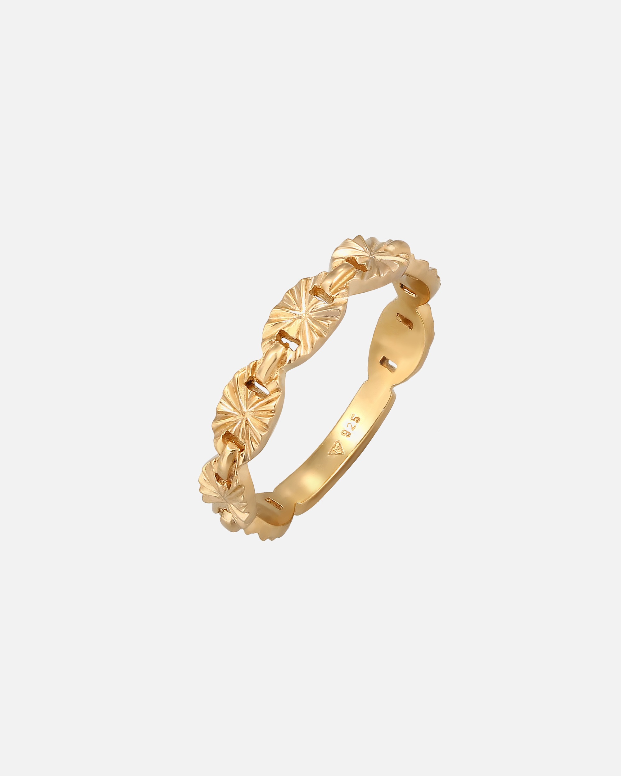 Ring für Weiblich Elli Bandring Plättchen Stern Look 925 Silber 54