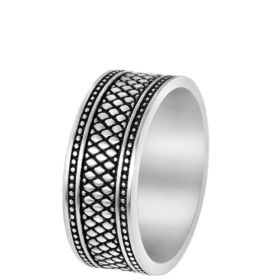 Lucardi Ringe Stahl Silber - 60mm Herren