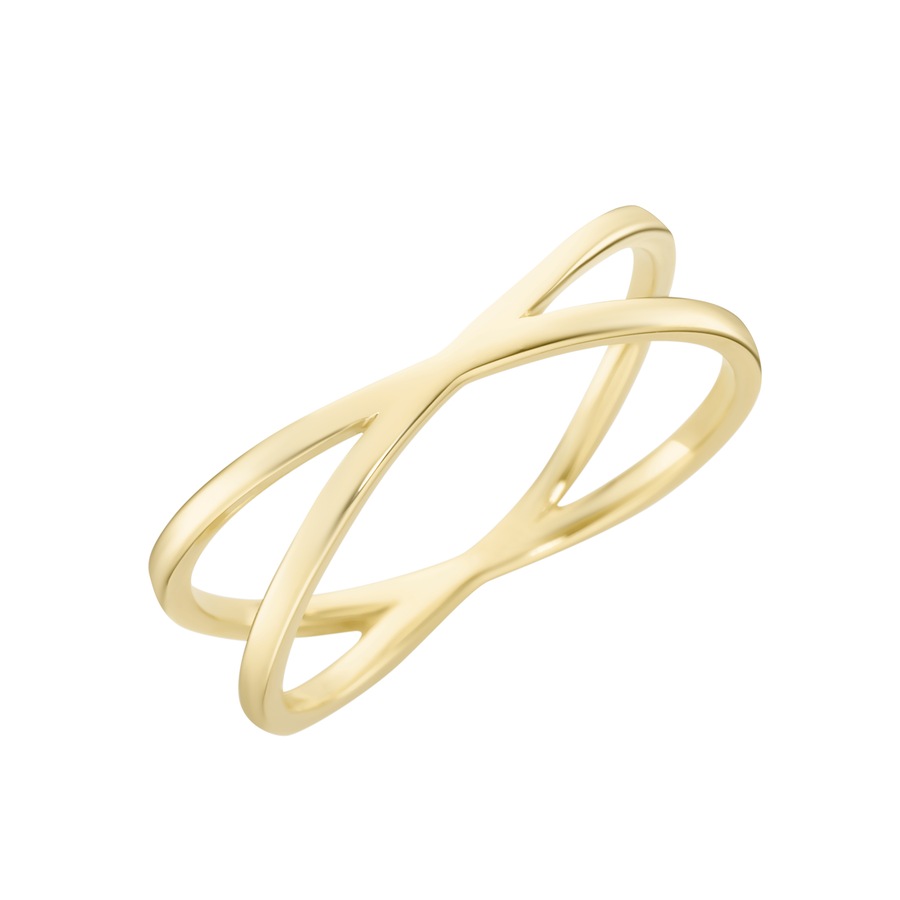 Luigi Merano Ring mit Kreuz-Design, durchbrochen, Gold 375 54 Damen