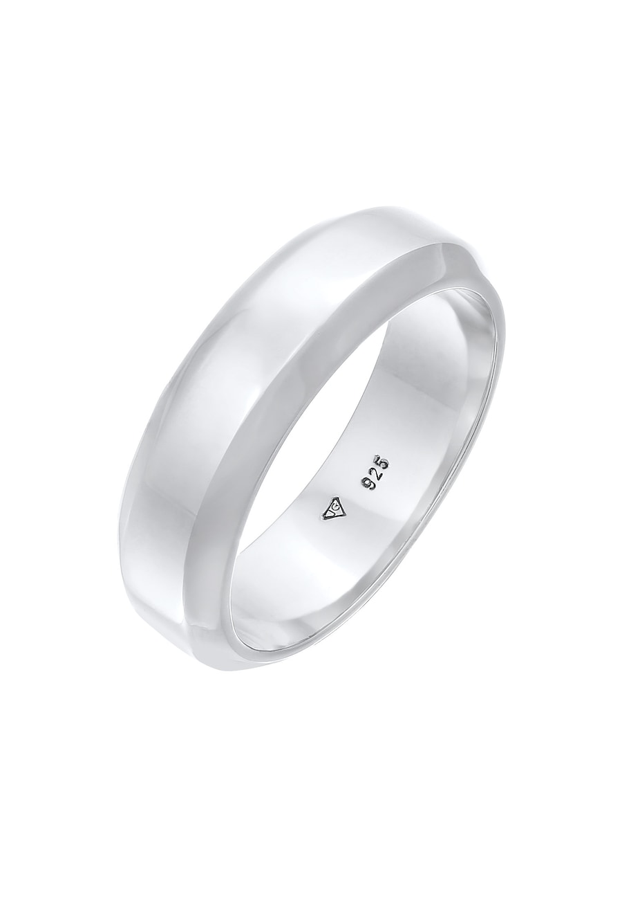 KUZZOI Herren Bandring Basic 925 Silber 56