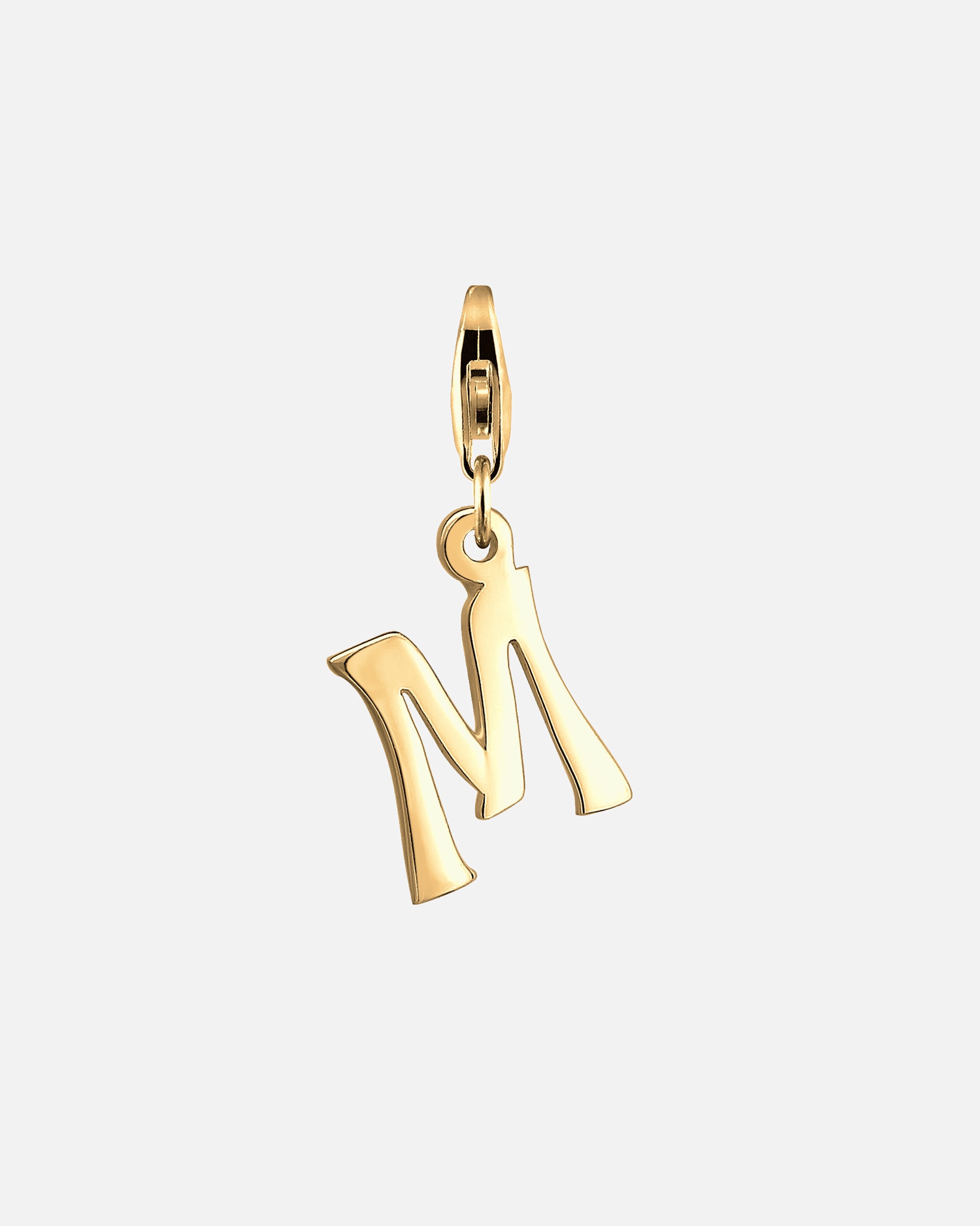 Schmuckanhänger für Weiblich Nenalina Buchstabe "M" Anhänger Initialen Trend 925 Silber goldfarben