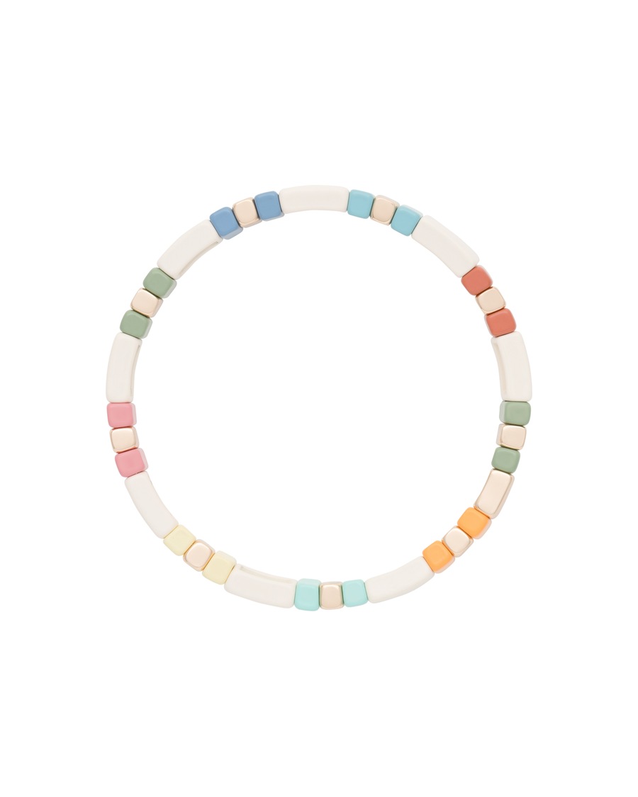 A&C Oslo – Nordic Design Jewellery Armband 'Enamel Tiles L' multi color Silber Damen