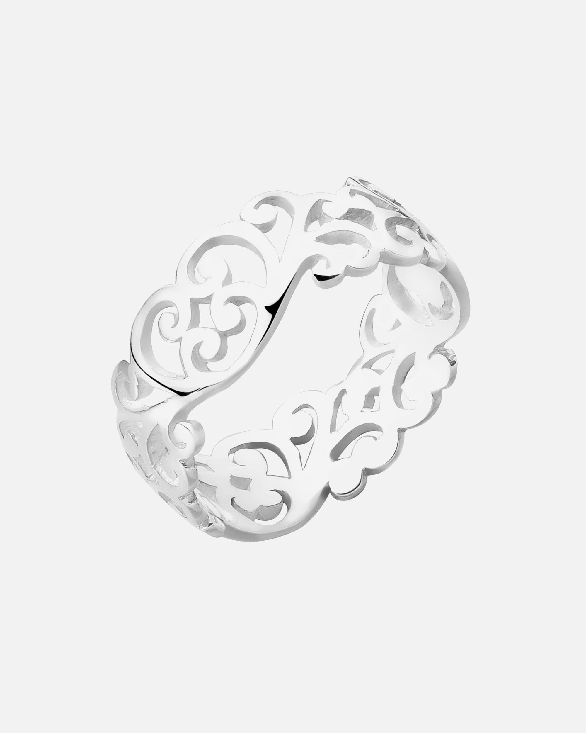Ring für Weiblich Elli Ornament Cut Out Blätter 925 Silber 54