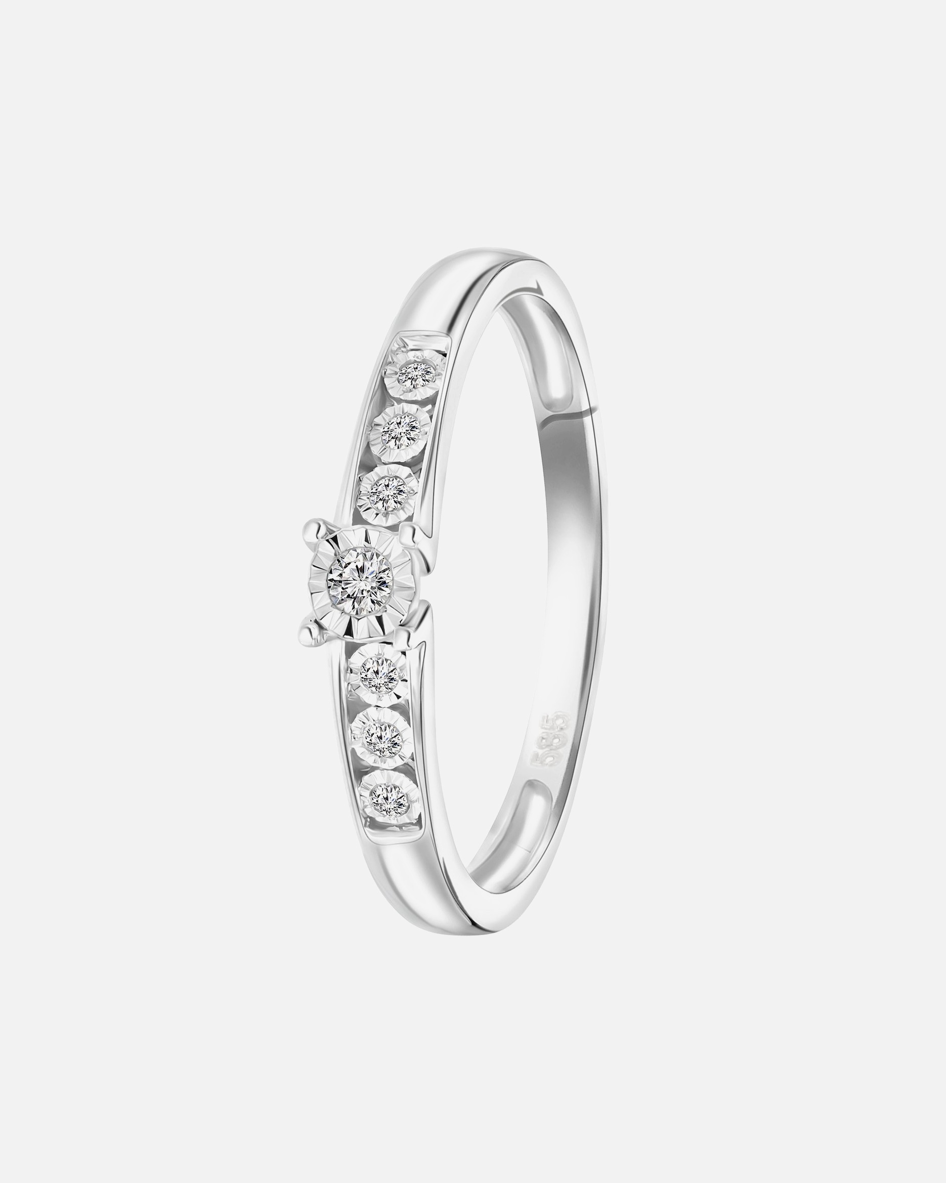 Ring für Männlich Lucardi Ringe 585 Gold Silber - 55mm