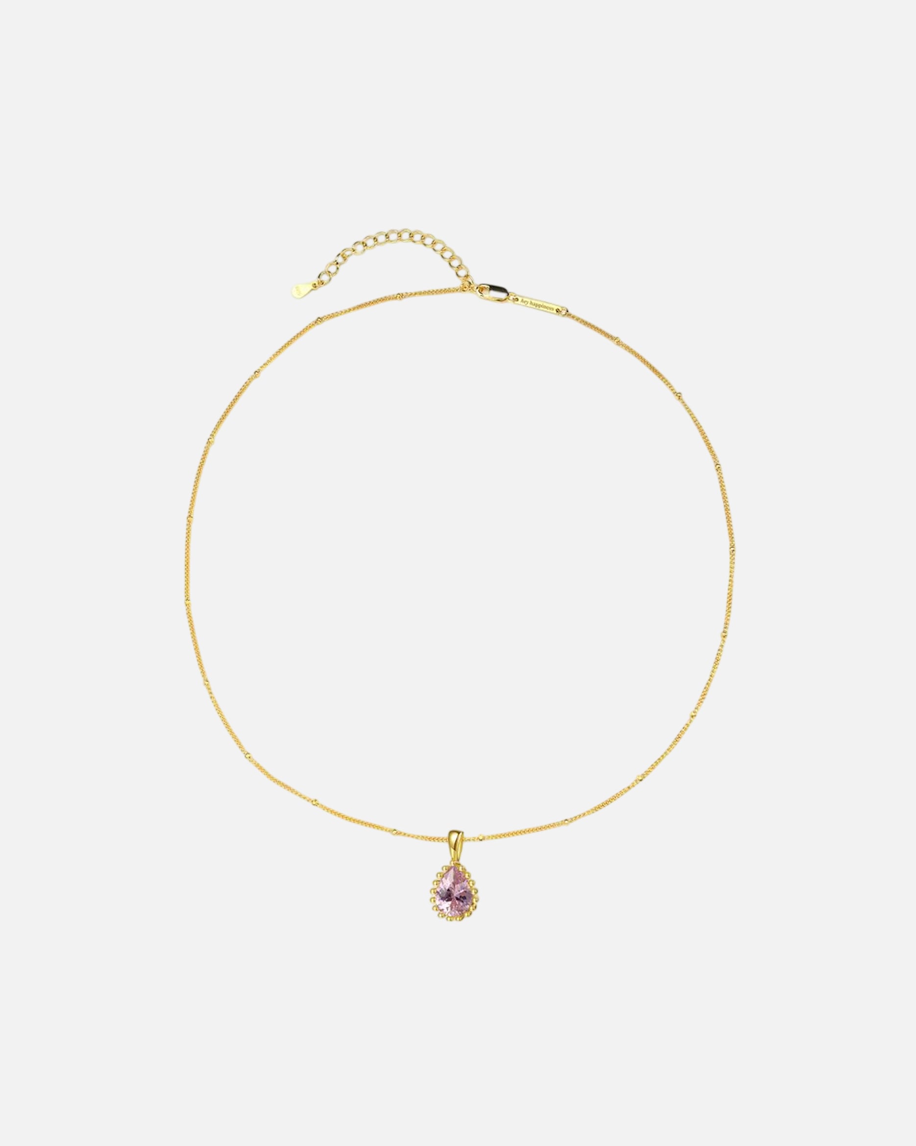 Halskette für Weiblich Hey Happiness Default Brand Line Oktober Geburtsstein Halskette – 925 Sterling Silber Gold