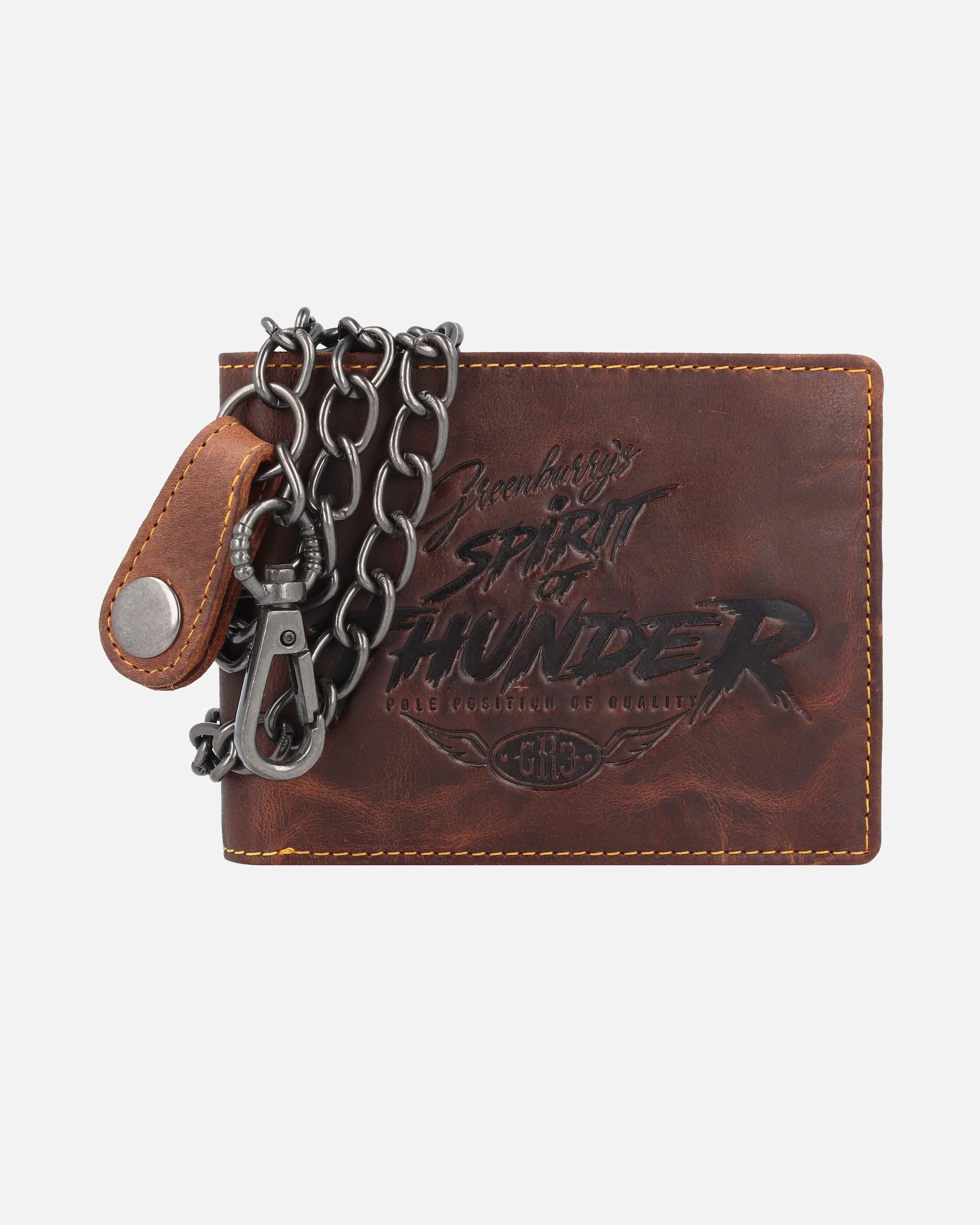 Portemonnaie für Männlich Greenburry Cafe-Racer Herrengeldbörse braun