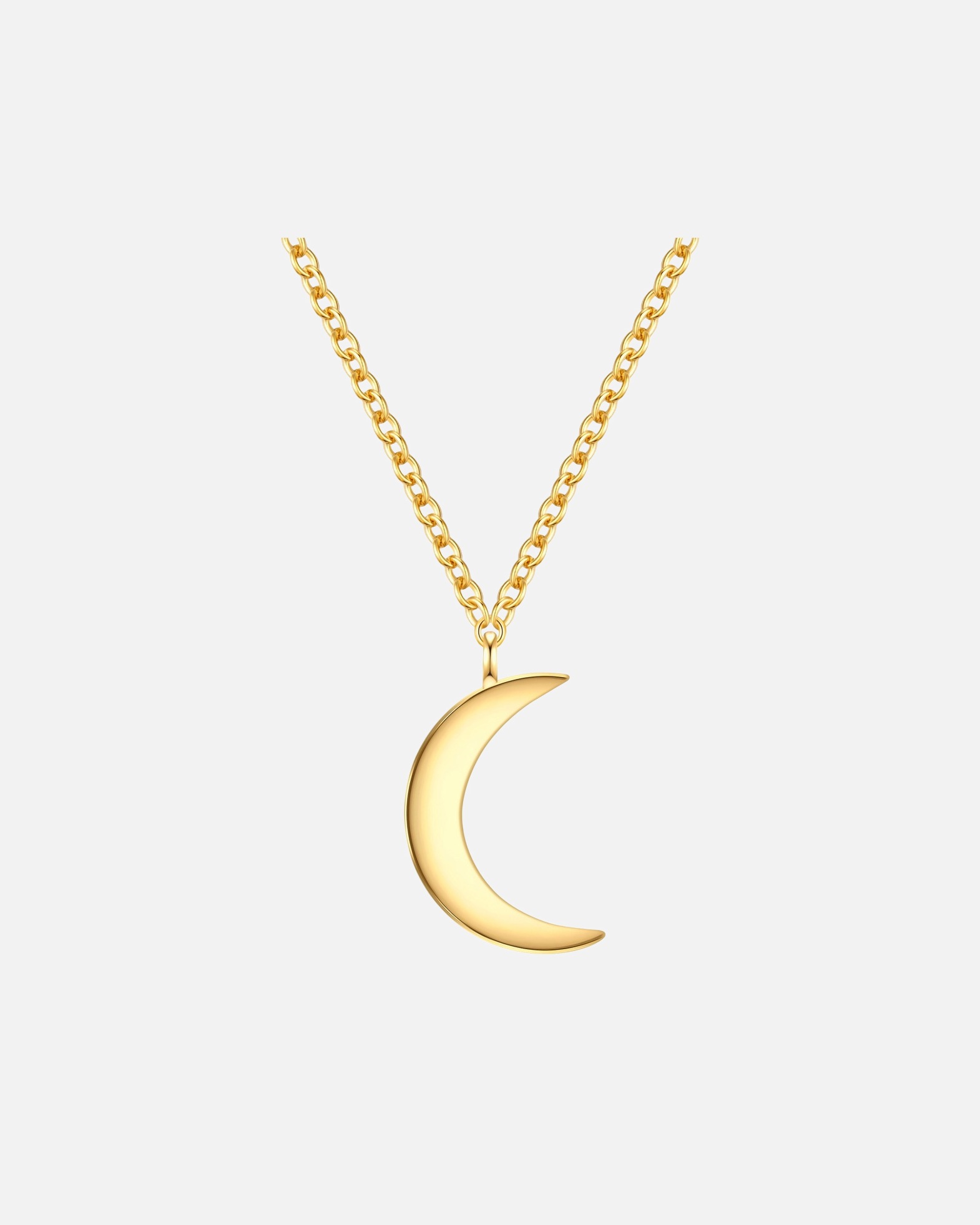 Halskette für Weiblich Glanzstücke München Halskette Mond aus Sterling Silber in Gelbgold 40,0 cm Basiskette + 5,0 cm Verlängerung