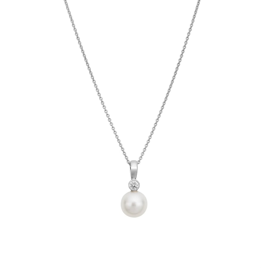 Lyomi Anhänger mit Kette 585/- Gold Diamant Lab Grown weiß 0,10ct. 45,0cm Damen