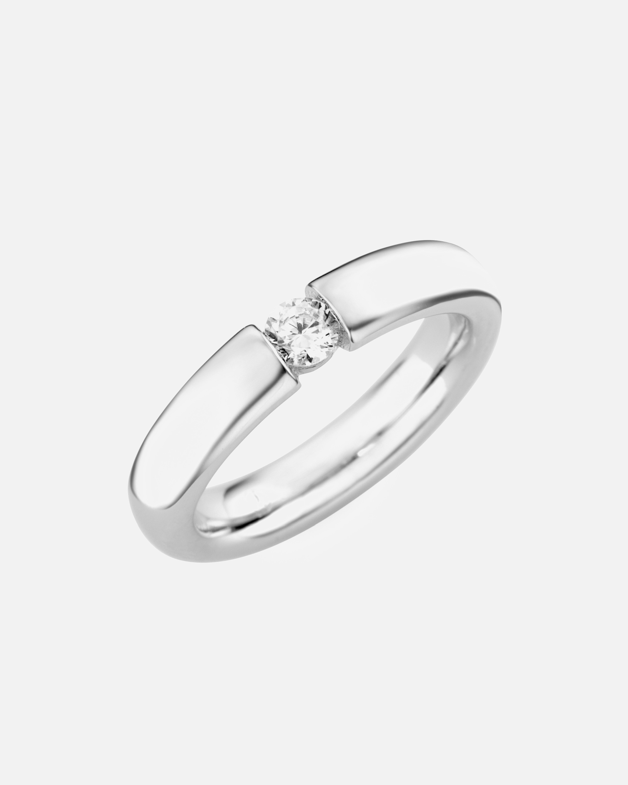 Ring für Weiblich Giorgio Martello Milano Ring mit Zirkonia, Spannfassung, Silber 925 60