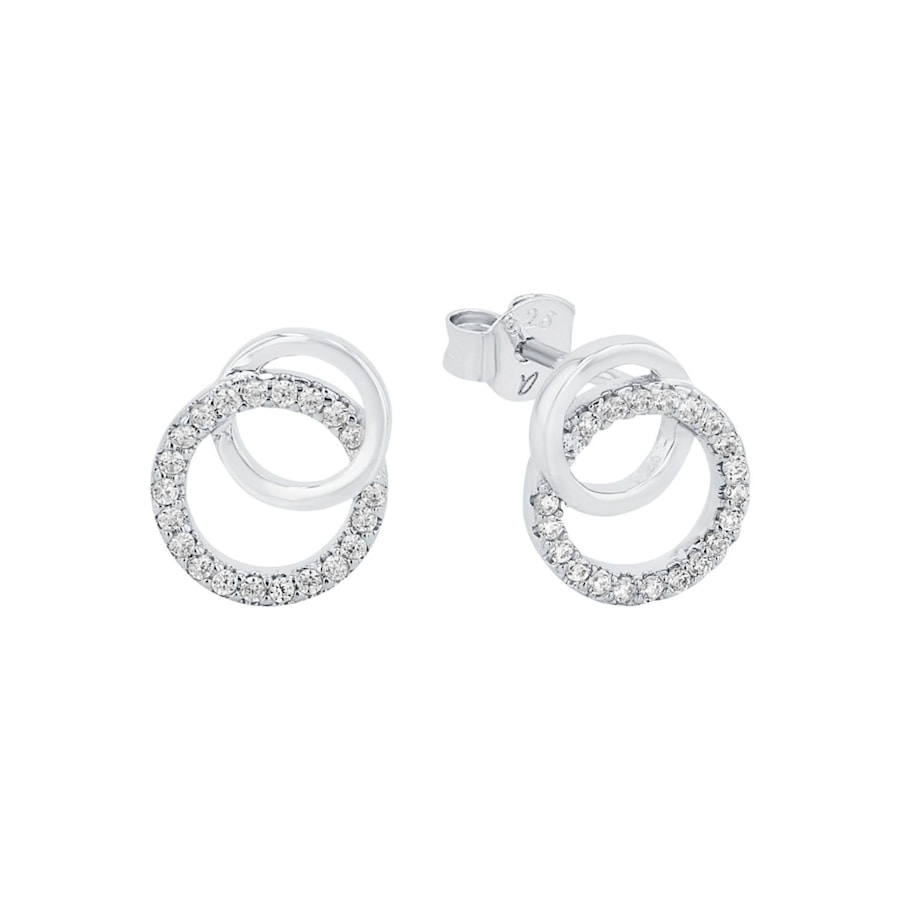 amor Ohrstecker silber Weiss Damen