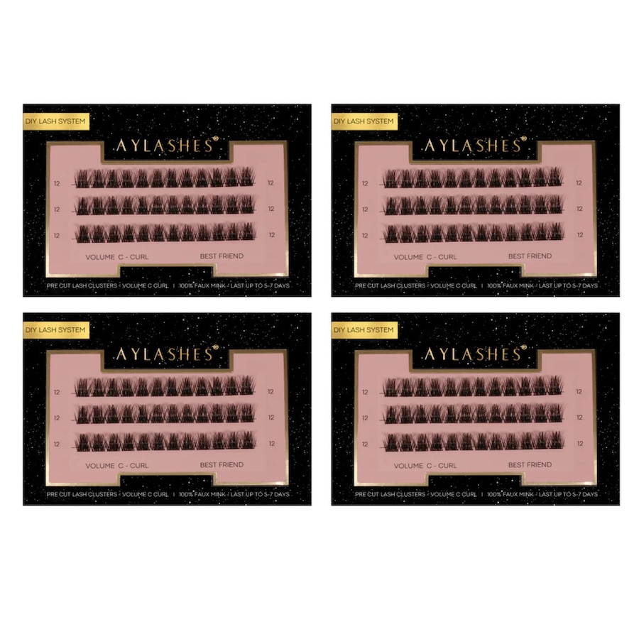 Aylashes PRE CUT WIMPERN BUNDLE BEST FRIEND - LONG (10MM 12MM 14MM 16MM) Damen