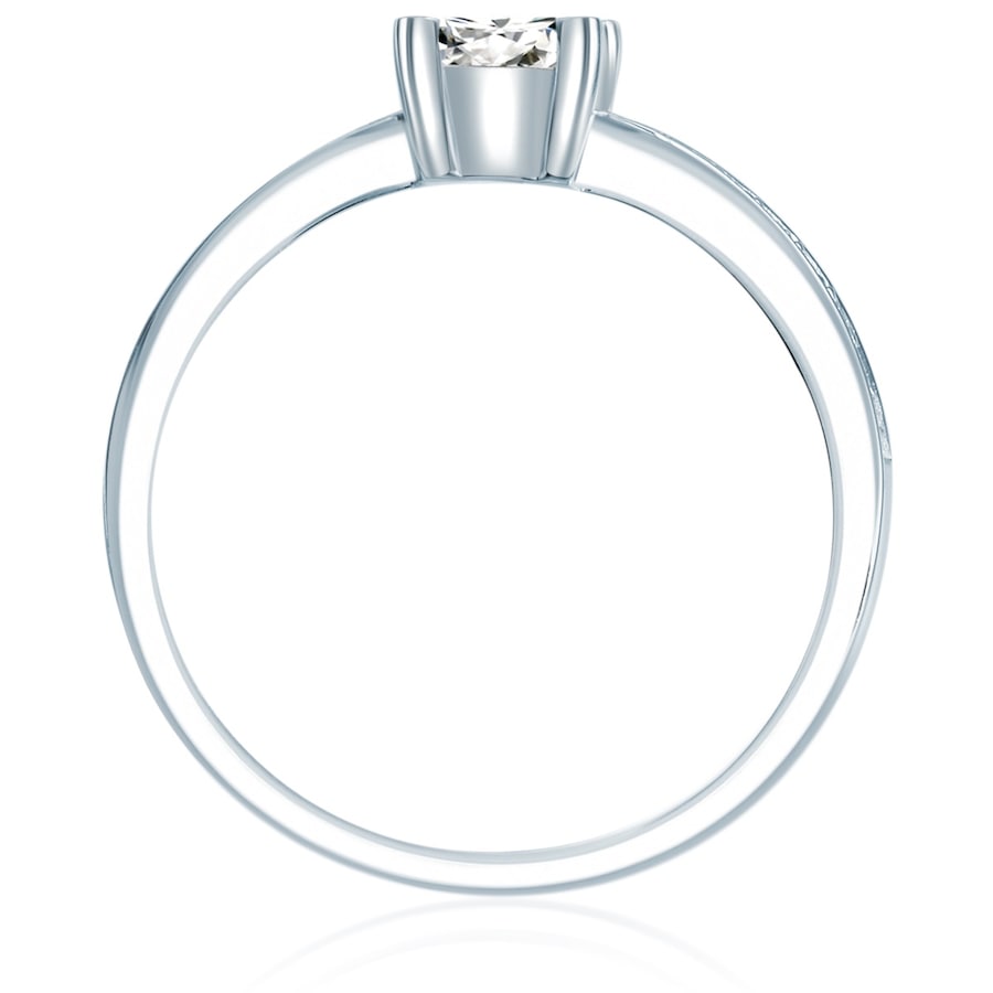 Trilani Ring aus Sterling Silber in silber mit Zirkonia 54 Damen