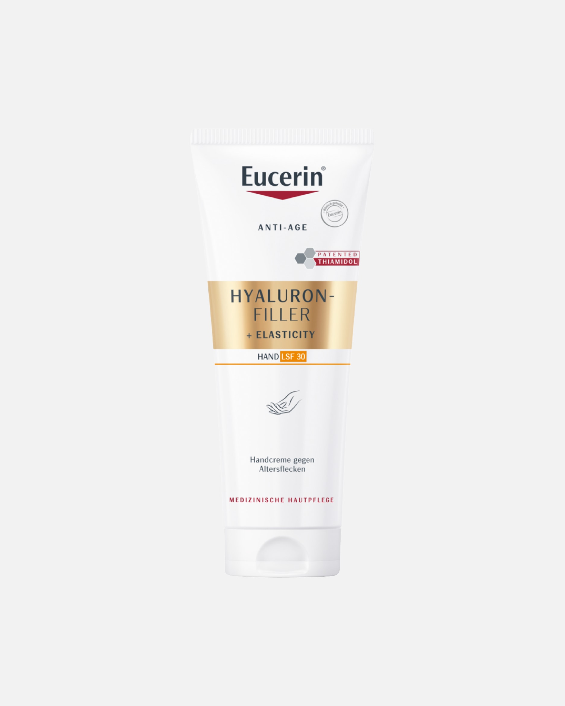 Anti-Aging Pflege für Unisex Eucerin Hyaluron Filler + Elasticity Handcreme gegen Altersflecken LSF30 75 ml