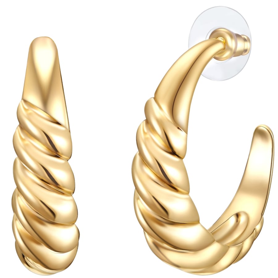 Lulu & Jane Creolen aus Metall in Gelbgold 30,8 mm Damen