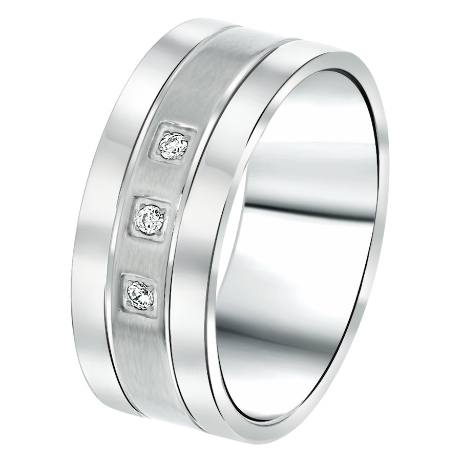 Lucardi Ringe 'Aruba' Stahl - silbern 55mm Herren