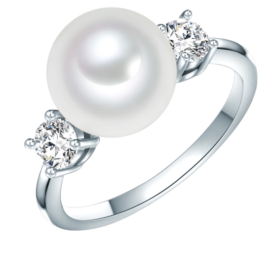 Rafaela Donata Perlen-Ring Sterling Silber Zirkonia Muschelkernperle in 56 Damen