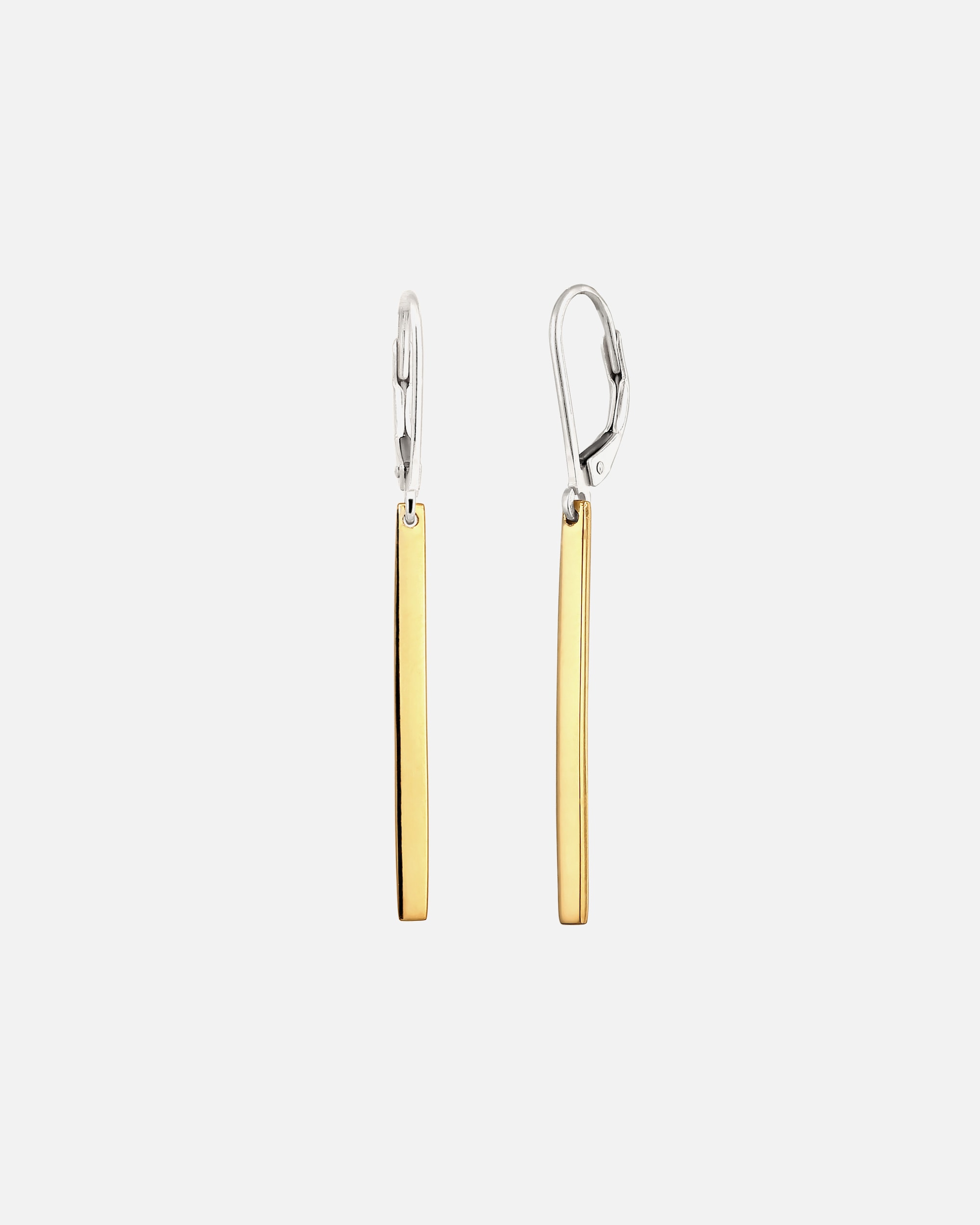 Ohrringe für Weiblich Elli Basic Hänger Geo Look Trend Blogger 925 Silber Zweifarbig