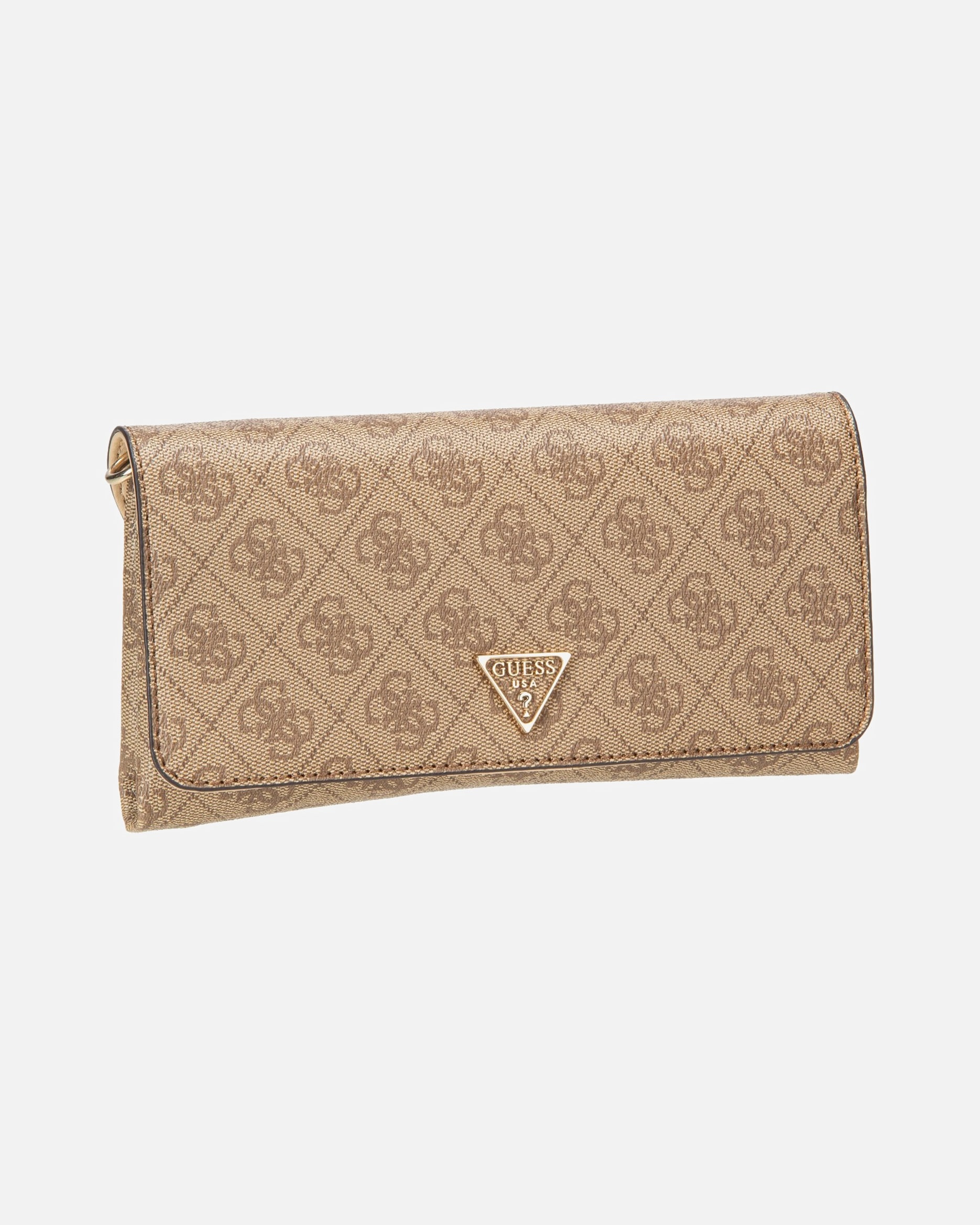 Handtasche für Weiblich Guess Clutch Noelle II Xbody Flap Organizer Latte Logo/Brown