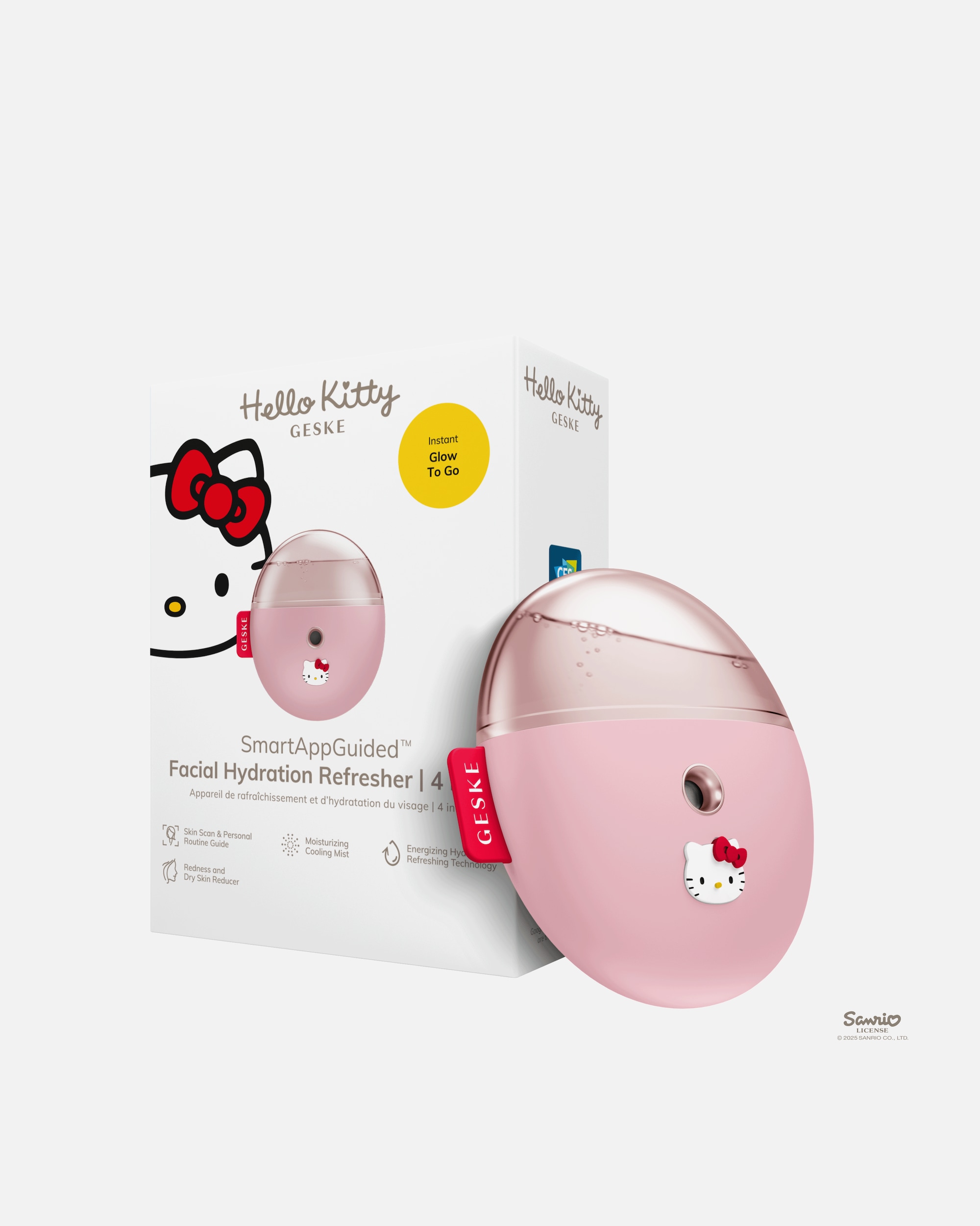 Multifunktionsgerät für Unisex GESKE SmartAppGuided™ Facial Hydration Refresher | 4 in 1 Hello Kitty Pink