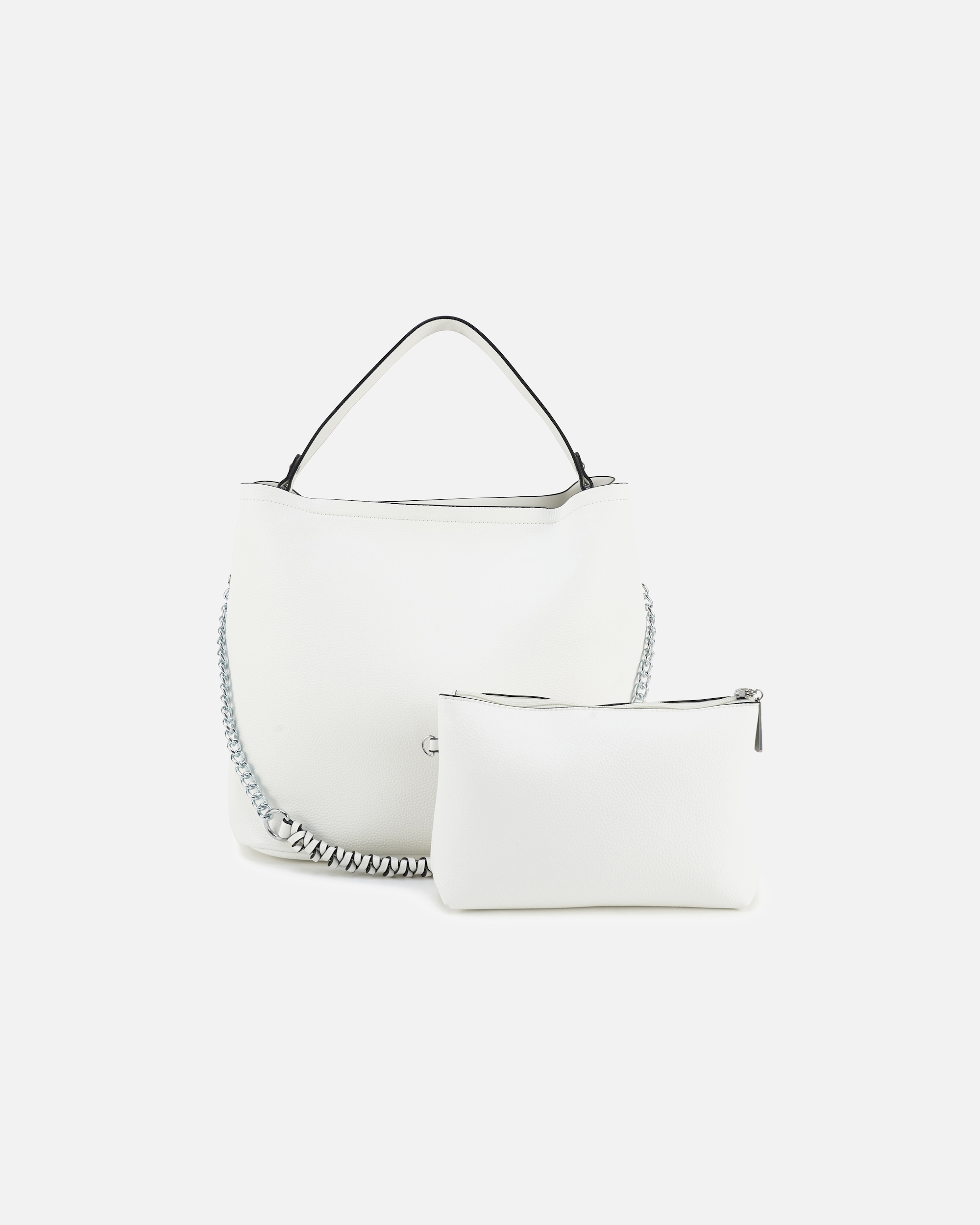 Umhängetasche für Unisex HARPA Shopper HALIN mit Schultergurt weiß