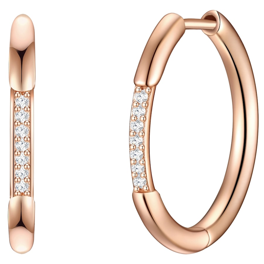 Glanzstücke München Creolen Sterling Silber Zirkonia in Roségold 18,8 mm Damen