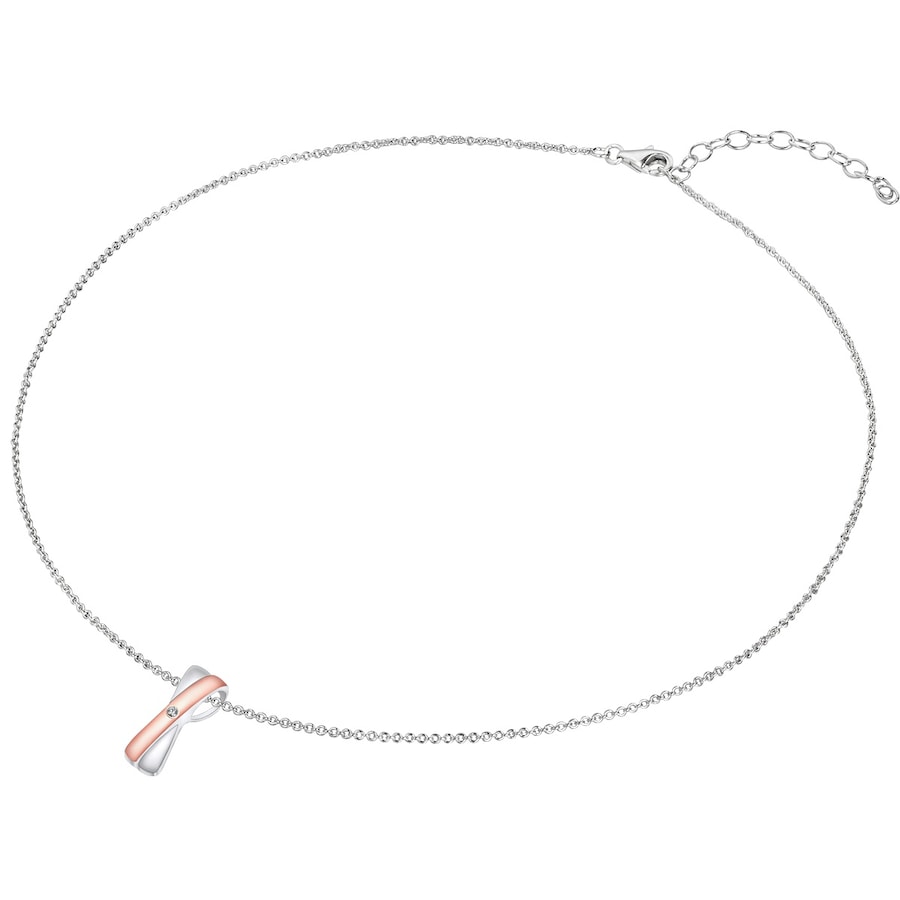 Rafaela Donata Diamant-Kette Sterling Silber Diamant in Silber/Roségold 45 cm + 5 Damen