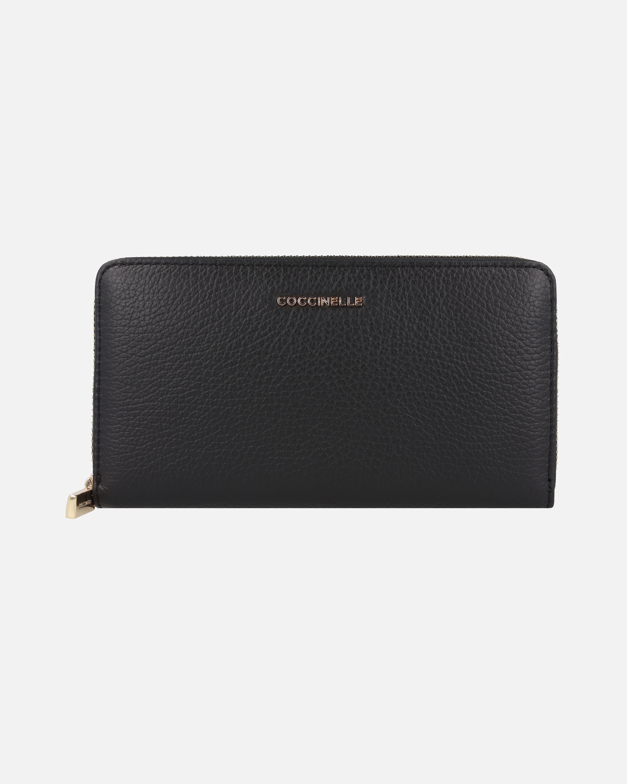 Portemonnaie für Weiblich Coccinelle Metallic Soft Damengeldbörse noir